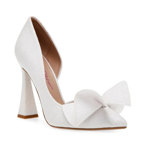 Betsey Johnson Women's Nobble Sculpted Bow Pumps - Ivory Sparkle - Picture 10 of 10